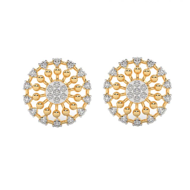 Spherica Diamond Stud Earrings